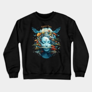 Nature Love Pease of Mind Serene Face Nature Lovers Positive Psychology Crewneck Sweatshirt